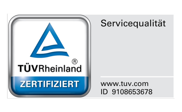 TÜV Rheinland Servicequalität Zertifizierung